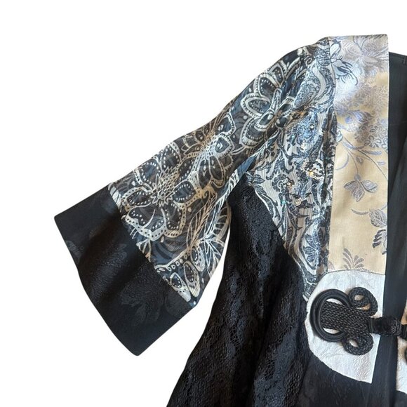 Violet Kay Silk Blend Kimono Blouse Sweater Top Jacket Size Small Women's - Picture 3 of 11